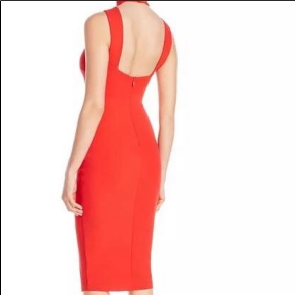 Body con dress with double neck collar